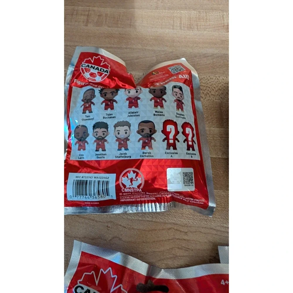 2026 FIFA World Cup Team Canada Figural 3D Bag Clip Officially Licensed Lot Of 6